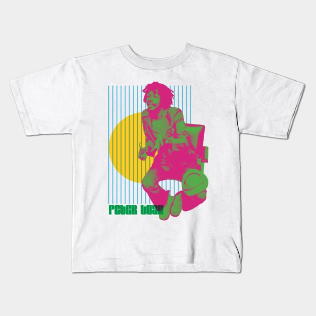 Peter Tosh Kids T-Shirt by HAPPY TRIP PRESS